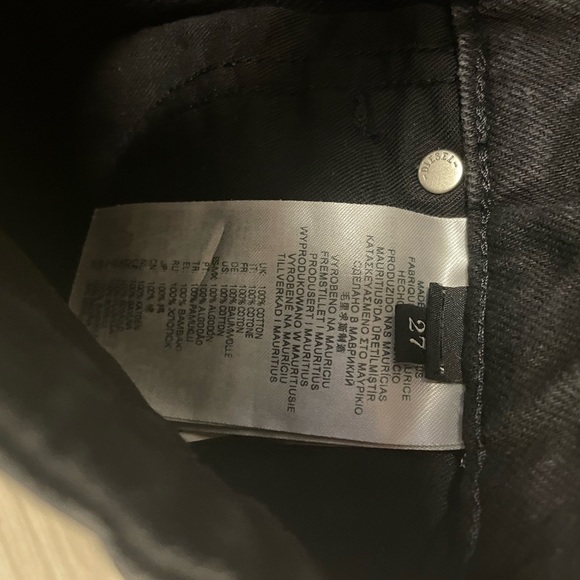 DIESEL-size 27- black denim midi pencil skirt with zipper. - Picture 8 of 10